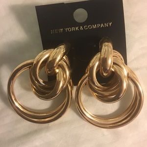Goldtone Knot Drop Earring